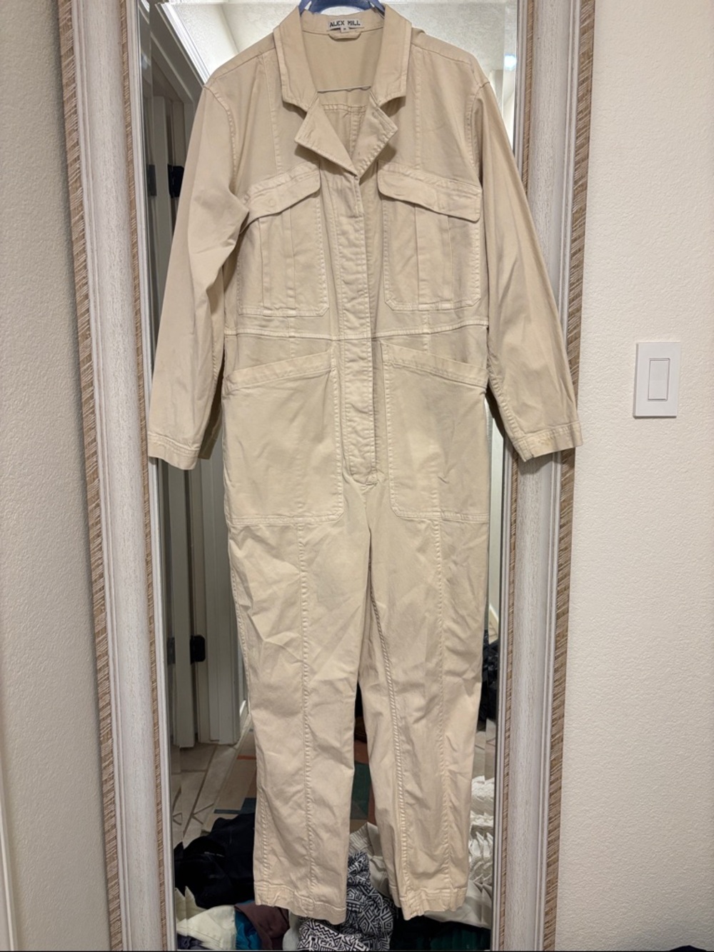 Alex Mill Cream Utility Jumpsuit